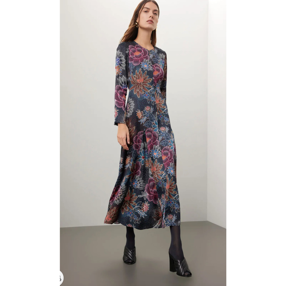 FARM Rio Blue Floral Maxi Dress Size S